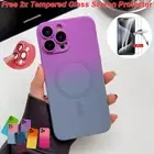 Lens Protective Film Cover Magsafe Case For iPhone 16e 16 15 14 13 12 11 Pro Max