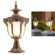 Outdoor Pillar Lamp Garden Post Light Yard Pillar Lights Bar Brown Wall Lighting