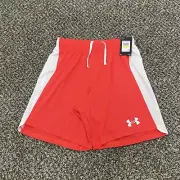 Under Armour UA Match 2.0 Mens M Medium Shorts Gym Shorts 1364961 Red White $28