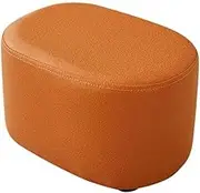 Low Stool, Two Colors of Fabric Small Round Stool for Changing Shoes at The Door Bedroom Balcony Sofa Stool(Orange)