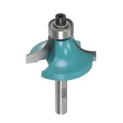 Roundover Router Bit 1/4 Shank 7/16" Radius Carbide Tipped with Bearing Cyan