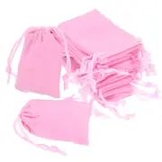 20pcs Velvet Bags with Drawstrings 2 x 2.8 Inch for Jewelry Packaging, Pink