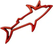 Car Emblems and Badges | Shark Car Stickers and Decals | Metal Hollow Sea Animal Side Label Weatherproof Sun-Proof for Most Vehicle Tailgates