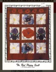 Red Poppy Quilt Pattern by Shirley Gardner Designs Floral Pattern Iris Daisy