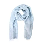 logo-jacquard scarf One size blue