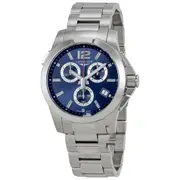 Original Longines Conquest Chronograph Blue Dial Men's Watch L37024966