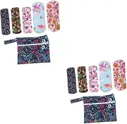 NOLITOY 2 Sets Bamboo Charcoal Sanitary Pad Breast Milk Storage Bag Belt Puppy Pads Change Mat Bag Panties Potty Washable Pad Towel Women The Inner Layer Is Bamboo Charcoal Fiber