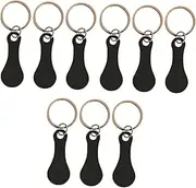 jojofuny 3sets 3pcs Metal Shopping Trolley Tokens Keychain Small Portable Key Rings for Supermarket Carts Elegant Key Decor for Everyday Use Present for Family and Friends 3pcs*3