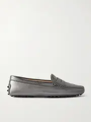 [Tod's] Tod's - Gommino Metallic Leather Loafers - Silver - IT37 IT 37 Silver