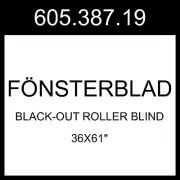 IKEA FONSTERBLAD FÖNSTERBLAD Black-out Roller Blind White 36x61" 605.387.19