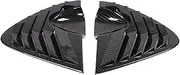 Car Side Window Spoiler Cover Compatible for SEAT Leon MK2 2008-2012 Rear Triangle Louver Air Splitter Trim Car Accessories(Carbon Fiber)