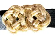 Beautiful! -Woven Braid Gold Metal Buckle Stretch Belt, Tasha, New with Tag
