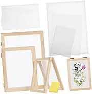 MOKKHNB 1 Set DIY Paper Making Kit Complete with Wooden Frame Mould Deckle and Absorbent Paper for Crafting Unique Cards Labels and Easy to Use Strong Sturdy Design