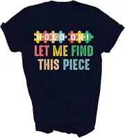 [SDVN] Jigsaw Puzzle Lover Master Hold On Let Me Find This Piece Unisex Shirt Gift Women Men T-Shirt (Navy;2XL)