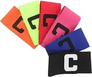 BESPORTBLE 6pcs Soccer Captain Arm Band Elastic Sports Arm Band Breathable Fabric for Football Basketball Volleyball Players