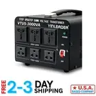 Step Up/Down 110V-220V Transformer with Circuit Breaker Protection - Compact