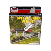 Atlas #80 HO Scale Over N' Under Pier Set 47 Piece (Open/ Damaged Box)