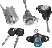 Ignition Switch Lock & Front Door & Trunk Lock Cylinder Set with 2 Keys Compatible with Toyota Corolla Matrix CE LE S 2003-2008, Replace 69057-02130 69051-02090