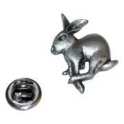 Hare Lapel Pin Badge In British Pewter XDHLP1126