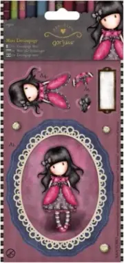 LADYBIRD MINI DECOUPAGE-Docrafts Santoro London Gorjuss-3D Paper Tole Die Cuts