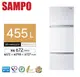 SAMPO聲寶-455公升一級能效AIE全平面玻璃變頻三門冰箱 SR-A46GDV(W6) 琉璃白