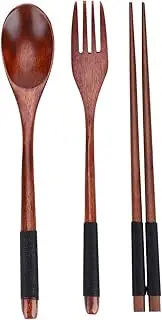 Baxnore Wooden Chopstick Sets, 3 Set Chopsticks, Lightweight Chopsticks Tableware Set, Non Slip Dinnerware Set, Reusable Wooden Chopsticks for Families Hotels