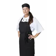 EDLP - Nisbets Essentials Bib Apron Polycotton Black (Pack 2)