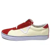 Vans Sport Racing Red Classic White Skate Shoes Men's 9.5 New Sneakers