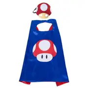 Kids Super Mario Costume Toad Cape and Mask Set