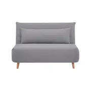 Audrey 2 Seater Sofa Futon Bed Love Seat Fabric Lounge Couch - Grey