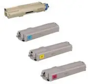 Compatible OKI 4 Color Toner Set for C532dn C542dn MC563dn MC573dn 4-Pack (KCMY)