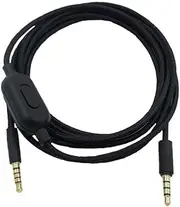 Palumma Headphone Audio Cable, 3.5mm Male to Male Audio Cable with Volume Control, Replacement Cable Compatible with Logitech G433/G233/G Pro/G Pro X/Kingston Alpha Gaming Headset(Black)