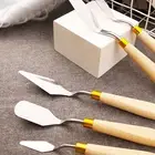 5pcs Palette Scraper No Burrs Helpful Tightly Connected Drawing Spatula Smooth