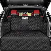Car Boot Liner Protector for Dog, Universal Nonslip Waterproof Pet Dog Back Seat Cover, Washable Car Boot Protector Mat with Side Protection for Car Truck SUV, Black