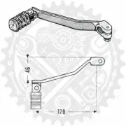 Gear Lever Black Fits Yamaha XT 500