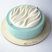 在飛比找ETMall東森購物網優惠-2連蛋糕巧克力裝飾圓形波浪慕斯蛋糕頂面裝飾法式硅膠模具8寸6