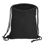 Cotton Drawstring Bags Canvas Drawstring Backpack Sport Gym Bag Black