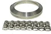 80050-8mm Width Band Stainless Steel Hose Clamp Set, DIY your hose clamp
