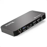 Plugable Thunderbolt Dock, 40Gbps with 100W Laptop Charging, Compatible with macOS, Windows, Dual HDMI Docking Station with DisplayPort - Dual Monitor, 2X USB-C, 3X USB 3, Gigabit Ethernet, Audio Jack