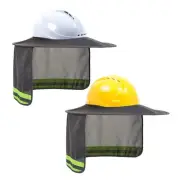 Hard Hat Sun Shade, Full Brim Neck Shield, 2Packs, Hard Hat Not Included