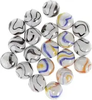 Set of 20 Glass Marbles Bulk (25mm), Marble Run Accessory, Kids DIY Craft Toy, Party Favors, Fish Tank Decoration