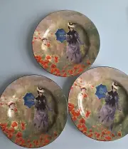 MONET Porcelain 3 Plates