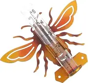 Abaodam Bee Shaped Capacity Iron Rain Gauge with Replacement Glass Tube Vintage Garden Decor for Accurate Water Measurement Gardens Decks and Yards Easy Installation Outdoor