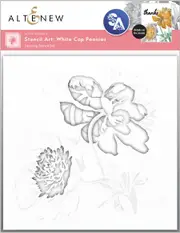 Altenew Stencil Art- White Cap Peonies Layering Stencil Set (6 in 1)