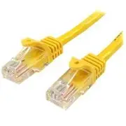 StarTech 0.5m Yellow Cat5e Ethernet Patch Cable, Snagless - 45PAT50CMYL
