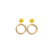 [Moschino] Moschino-Gold Brass Earrings-Donna OS OS