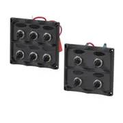 [TechBrands] Switch Panel with LED Indicators - 6 Gang