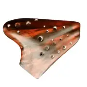 Retro Smoked Triple Ocarina Alto C Key 16 Holes Ceramic Ocarinas Music Flute
