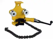 6 Inch Bench Chain Pipe Vise Crank Handle Rugged Durable Alloy Steel Heavy Duty