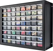 Bead Organizer Storage Bin Drawer Cabinet, 64-Drawer Plastic Organization Chest